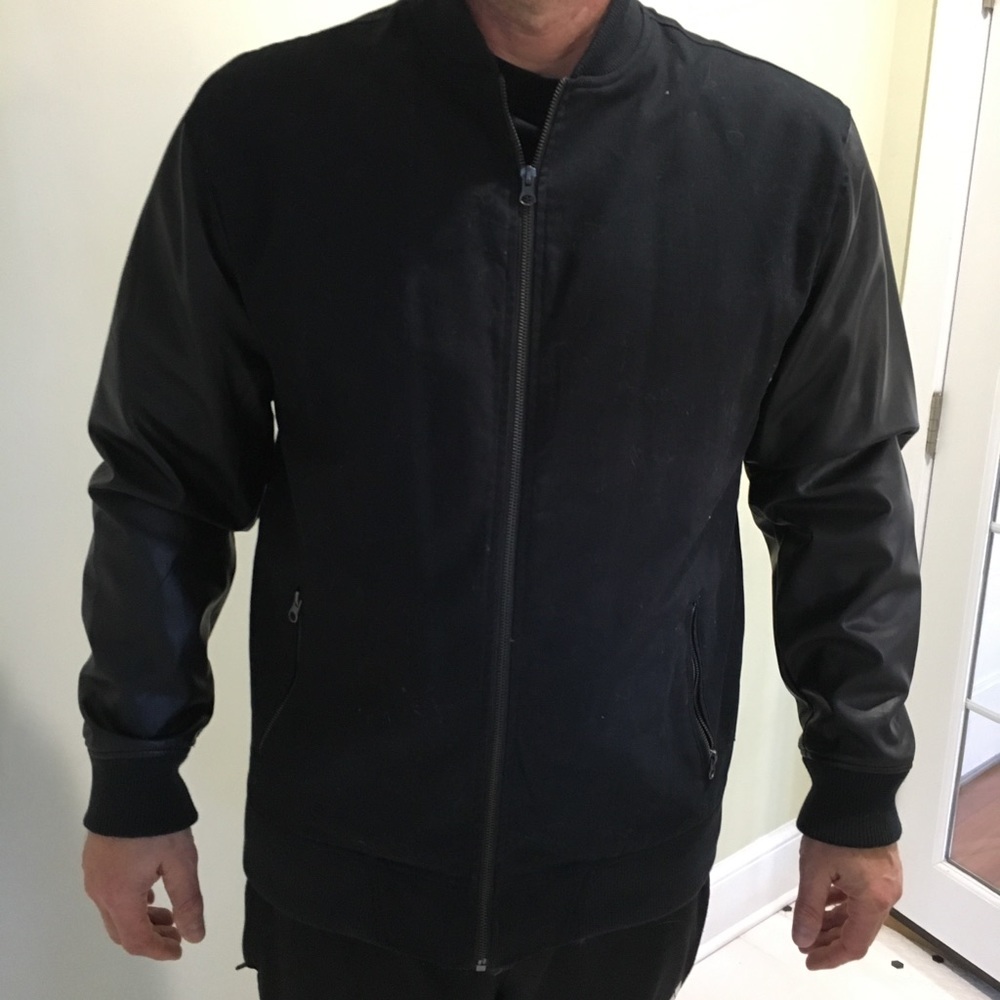 Men’s Five Four Black Varsity Jacket.